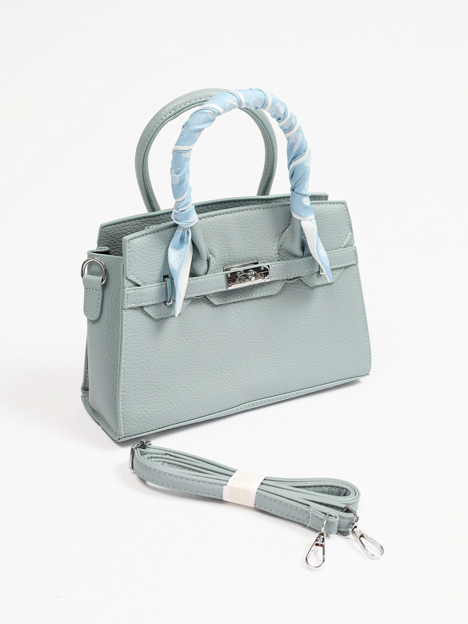 Сумка-тоут  с декоративным платком в ассортименте